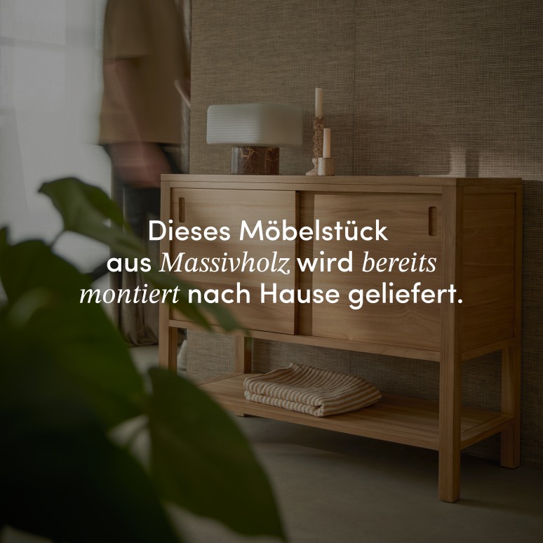 Anton - Sideboard aus massivem Teakholz 100 cm