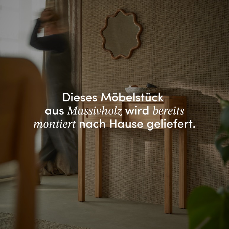 Anton - Konsole aus massivem Teakholz 80 cm