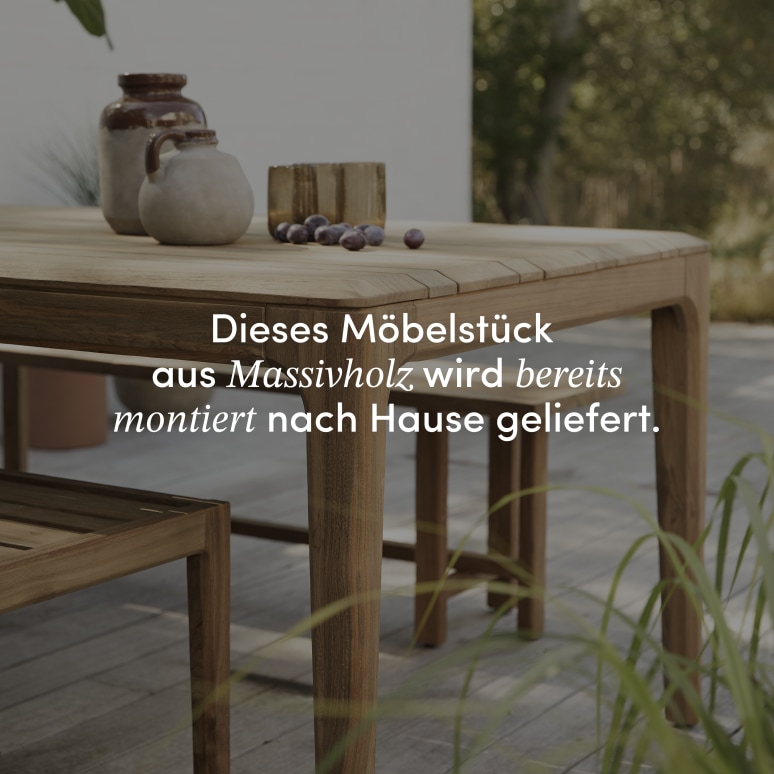 Vasco - Gartentisch aus massivem, recyceltem Teakholz 6-8 Pers.