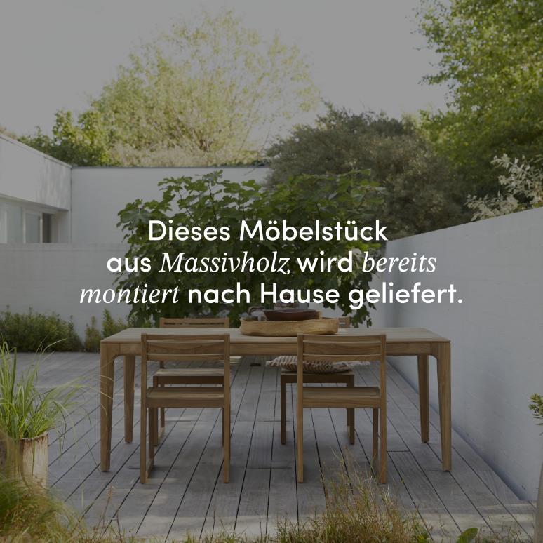 Vasco - Gartentisch aus aus recyceltem massivem Teak 4 Stühle