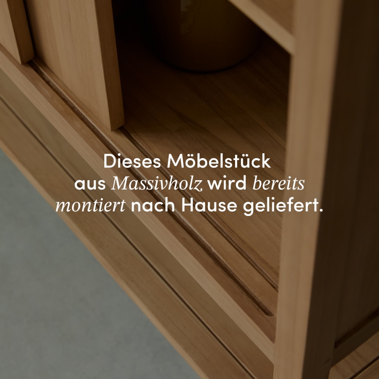 Anton - Sideboard aus massivem Teak 100 cm
