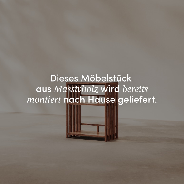 Harry - Bücherschrank aus massivem Akazienholz niedrig