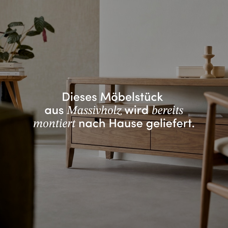 Arto - TV-Schrank aus massivem Nussbaum 100 cm