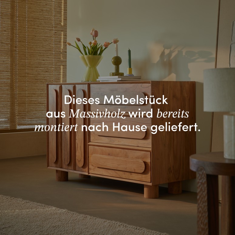 Olga - Buffet aus massivem Akazienholz 120 cm
