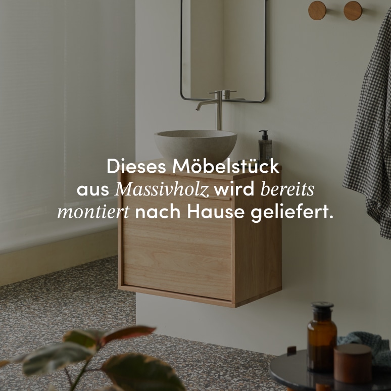 Néo - Waschtisch aus massivem Hevea 60 cm