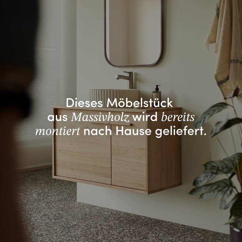 Néo - Waschtisch aus massivem Hevea 90 cm