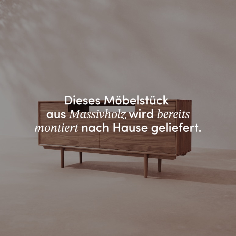 Elllie - Buffet aus massivem Nussbaum 180 cm