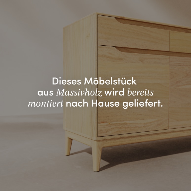Gabrielle - Sideboard aus massivem hellem Mangoholz 150 cm