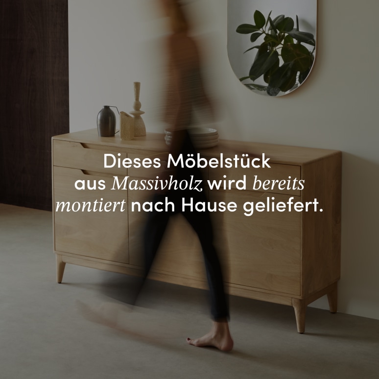 Gabrielle - Sideboard aus massivem hellem Mangoholz 150 cm