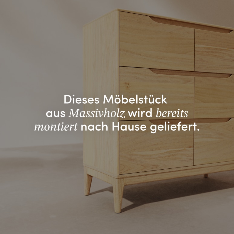 Gabrielle - Kommode aus massivem hellem Mangoholz