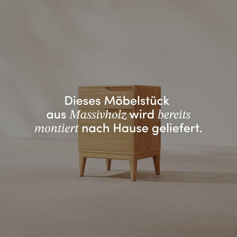 Gabrielle - Nachttisch aus massivem hellem Mangoholz