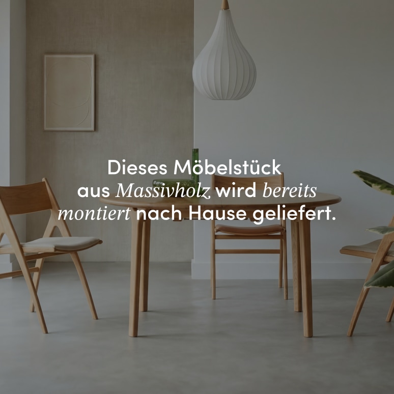 Clara - Tisch aus massivem Eichenholz, ausziehbar, rund, 4–8 Pers.