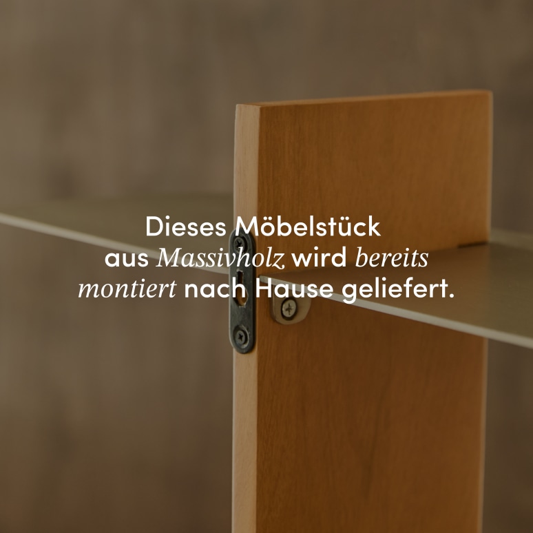 Isaia - Wandregal aus massivem Mangoholz und Metall