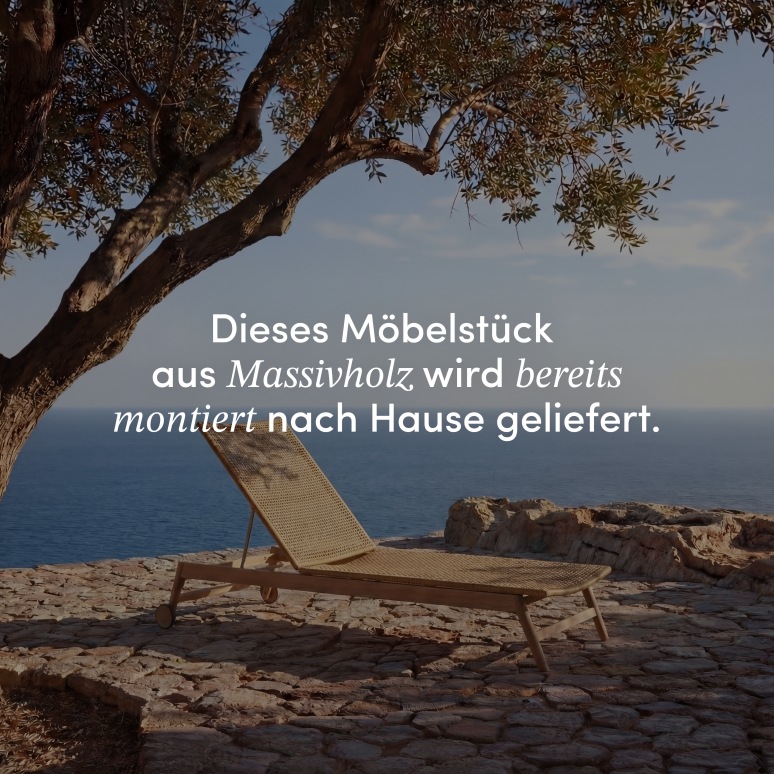 Sam - Gartenliege aus massivem Akazienholz und Geflecht