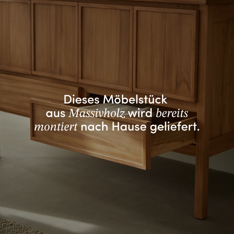 Jane - Waschtischunterschrank aus massivem Teakholz 120 cm