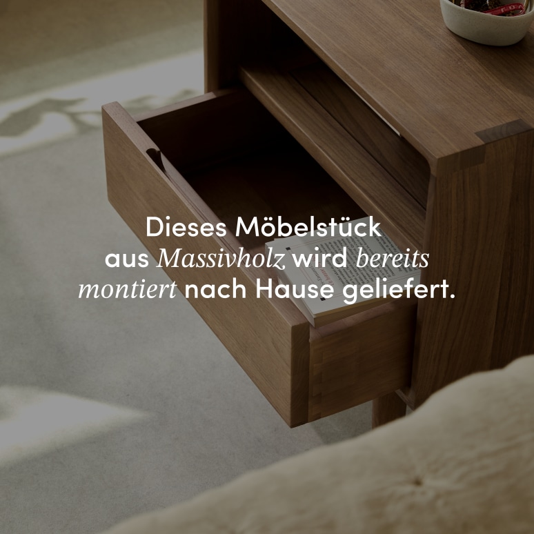 Ellie - Nachttisch aus massivem Nussbaum