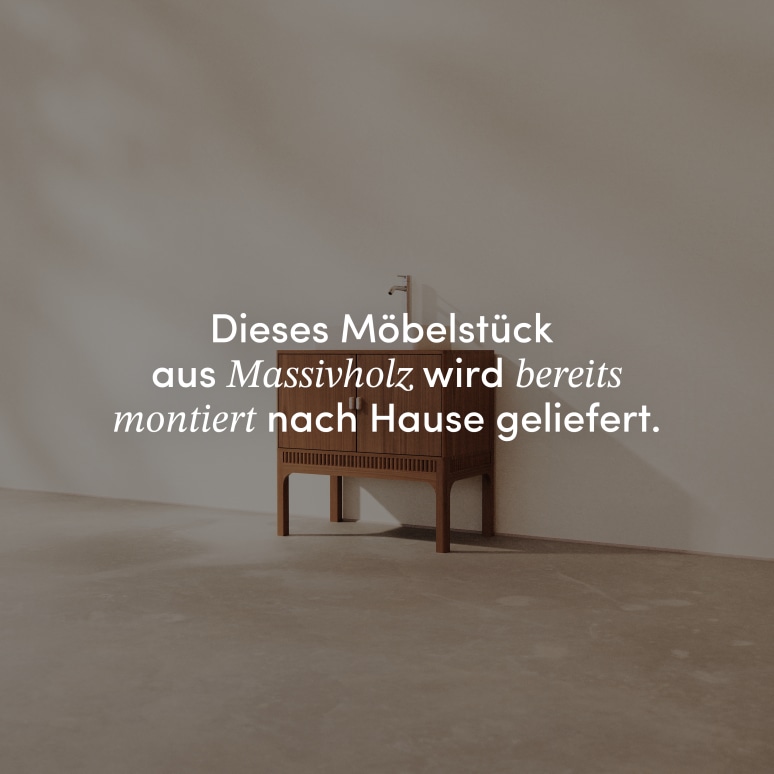 Pippa -  Waschtisch aus massivem Akazienholz 80 cm