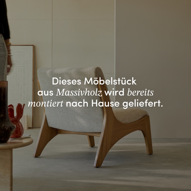 Fernand -  Sessel aus massivem Mindi und Stoff