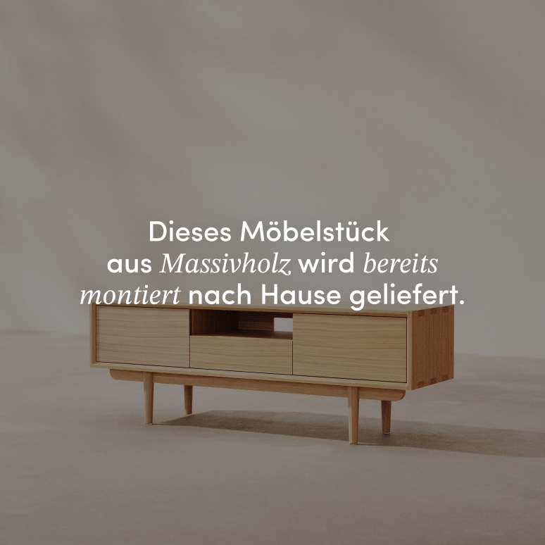 Ellie - TV-Schrank aus massivem Eichenholz 125 cm