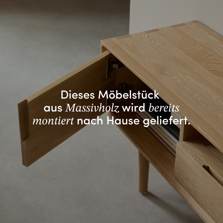 Ellie - TV-Schrank aus massivem Eichenholz 125 cm