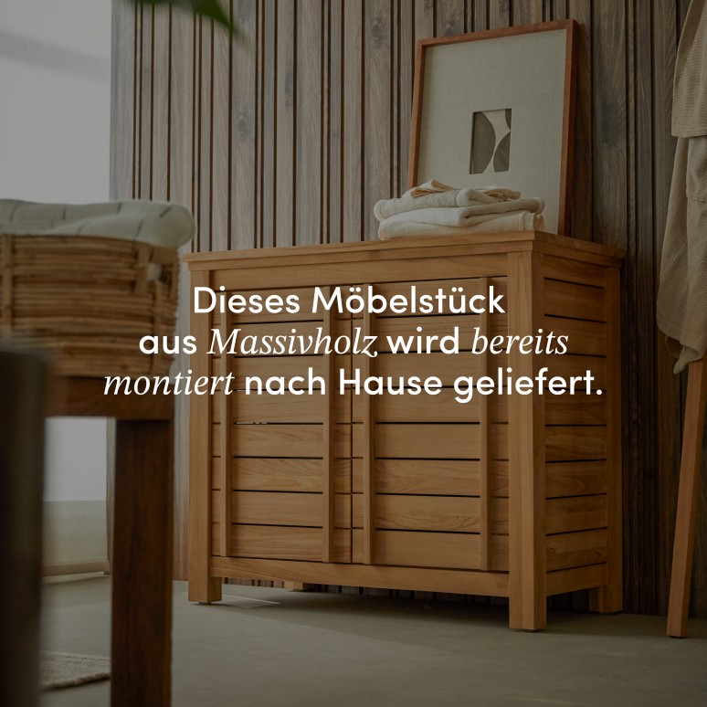 Rose - Aufbewahrungsmöbel aus massivem Teakholz 90 cm