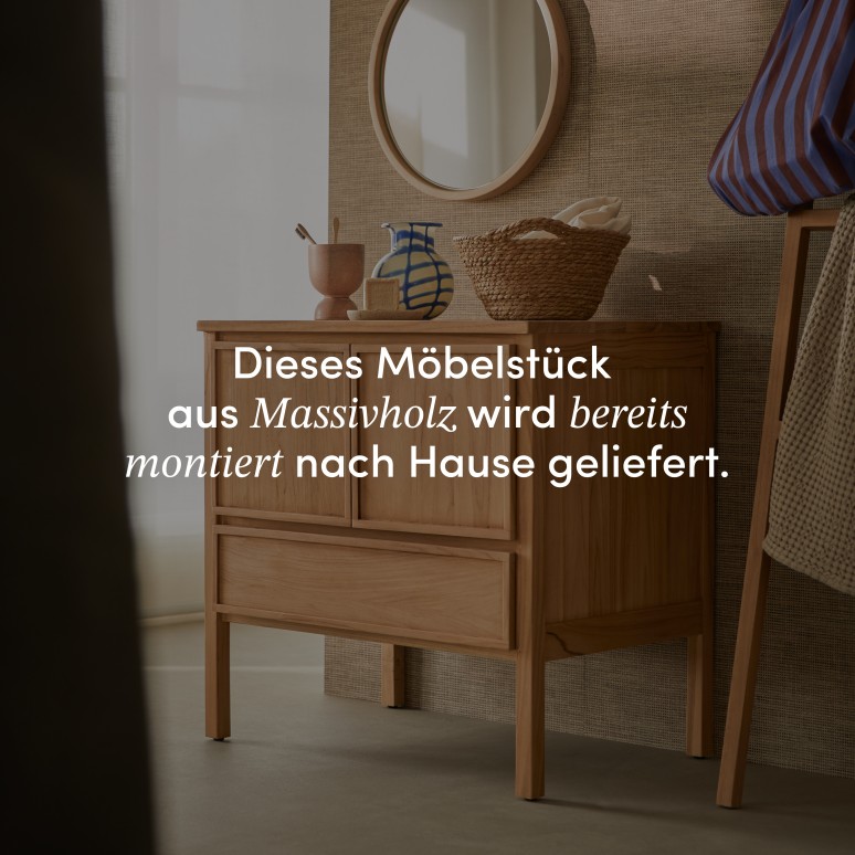 Jane - Sideboard aus massivem Teak 80 cm