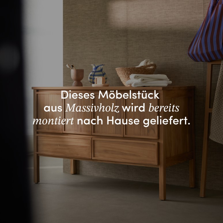 Jane - Aufbewahrungsmöbel aus massivem Teakholz 120 cm