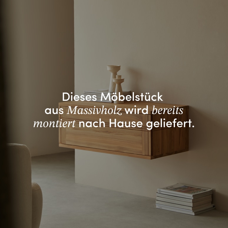 Basic - TV-Schränk aus massivem Teak 80 cm
