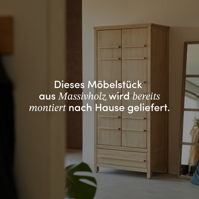Qong - Massivholz-Eingangsschrank aus Kiefer