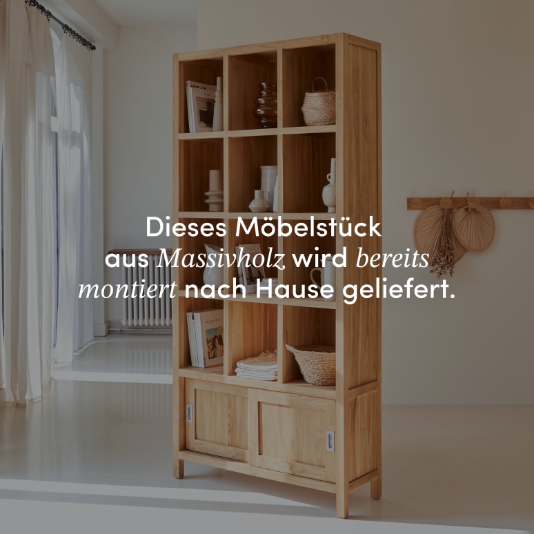 Coffee Tek - Bücherregal aus massivem Teak