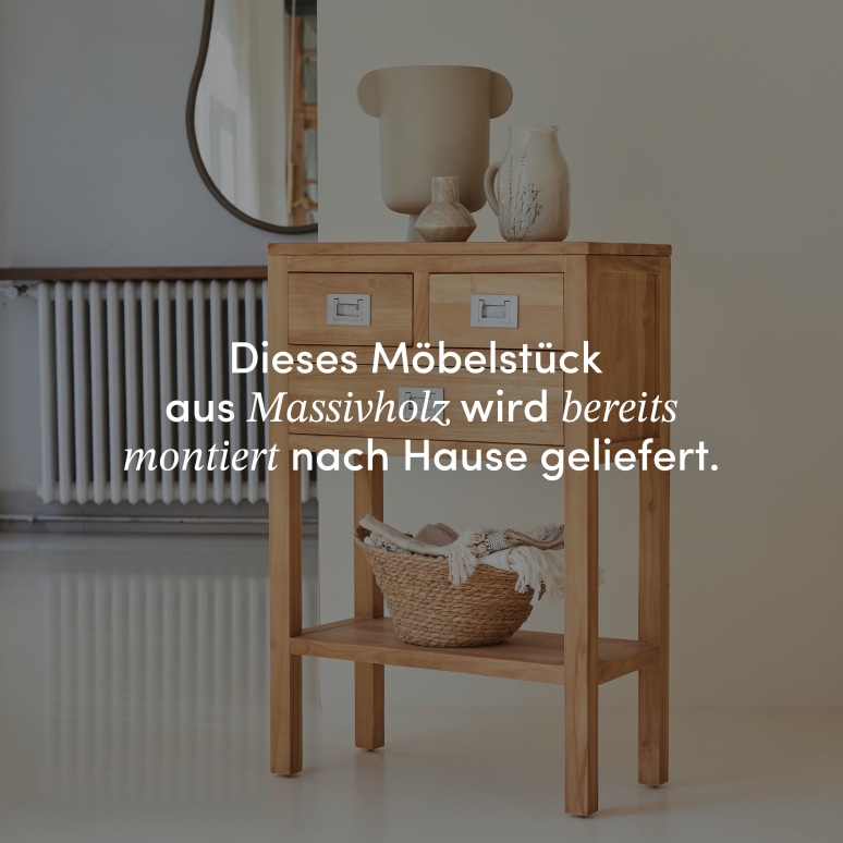 Coffee Tek - Flurkonsole aus Massivteak T. 30 cm