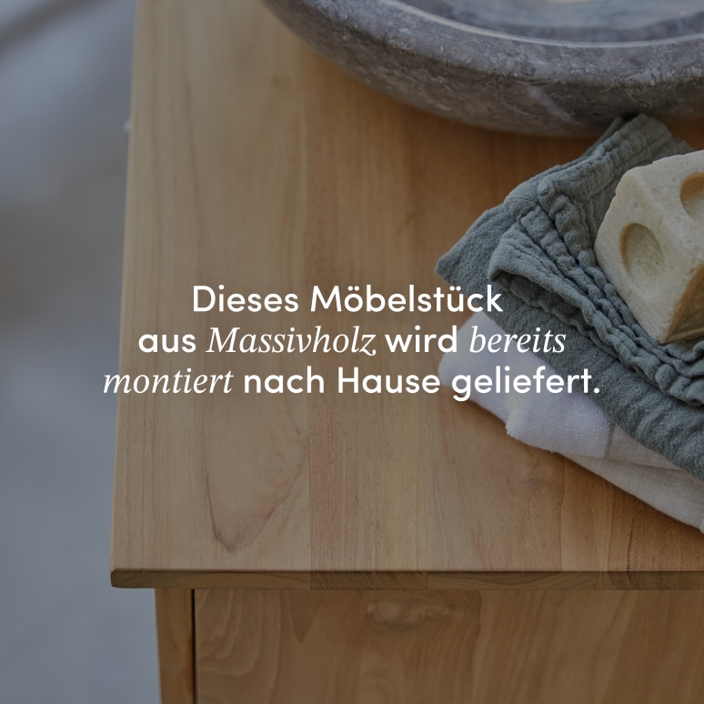 Soho - Waschtischunterschrank aus massivem Teakholz 85 cm