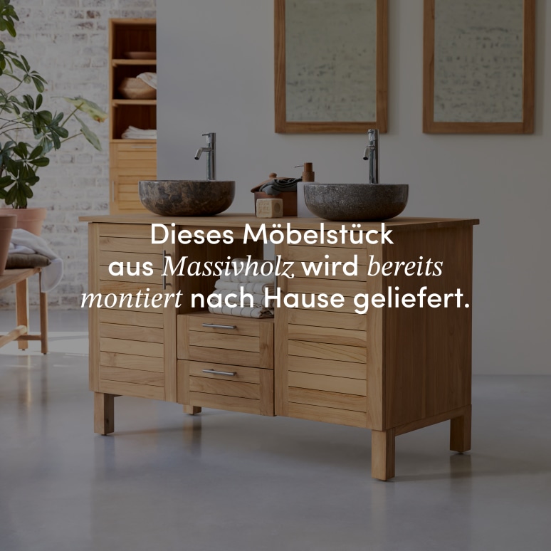 Soho - Waschtischunterschrank aus massivem Teakholz 125 cm