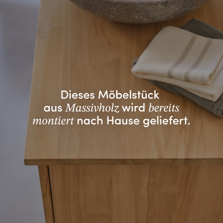 Soho - Waschtischunterschrank aus massivem Teakholz 165 cm