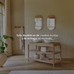 Achille - Mueble para lavabo de teca maciza de 135 cm