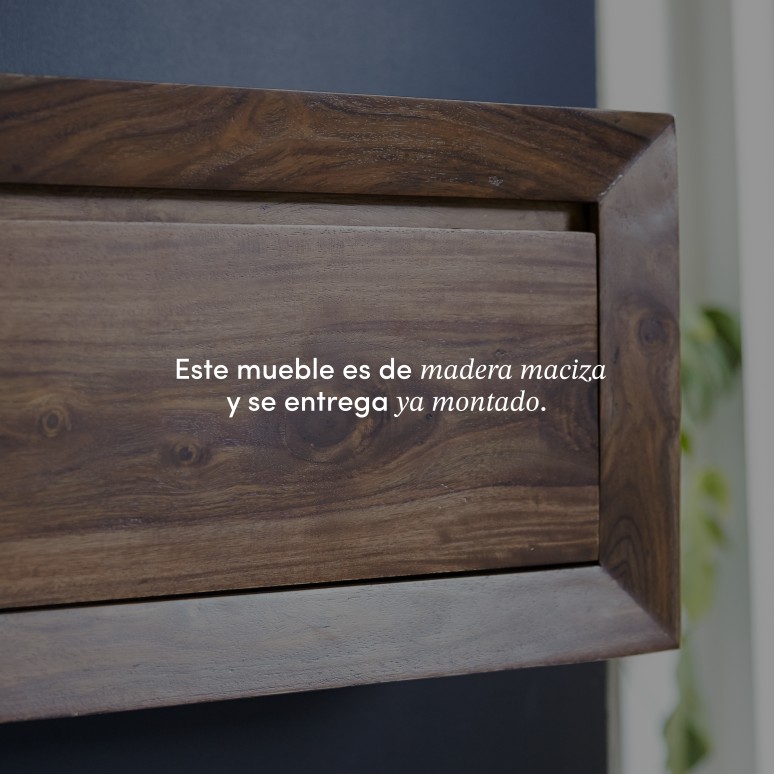 Villa - Consola de palisandro macizo para pared