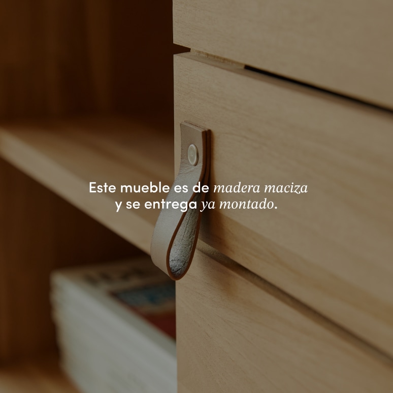 Minimalys - Mueble para TV de teca maciza de 155 cm