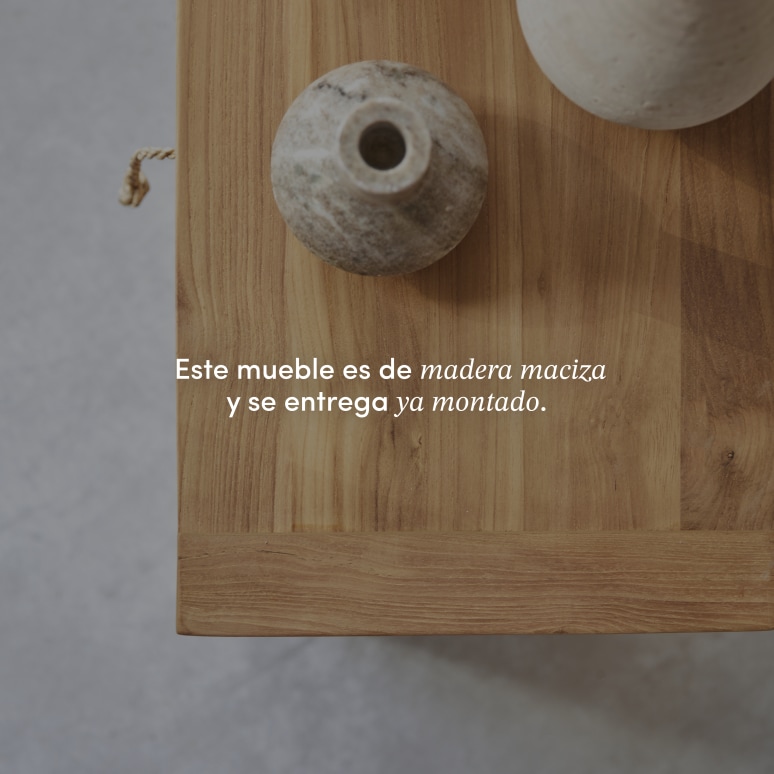 Minimalys - Mesita de noche de teca maciza