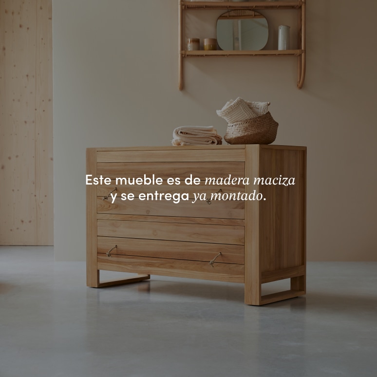 Minimalys - Cómoda de teca maciza