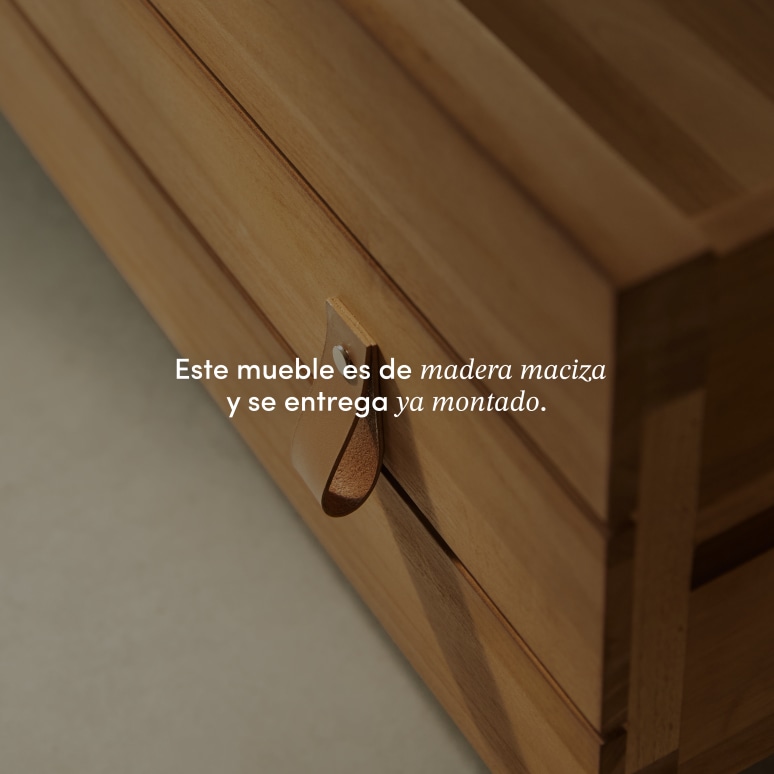 Minimalys - Armario ropero de entrada de teca maciza