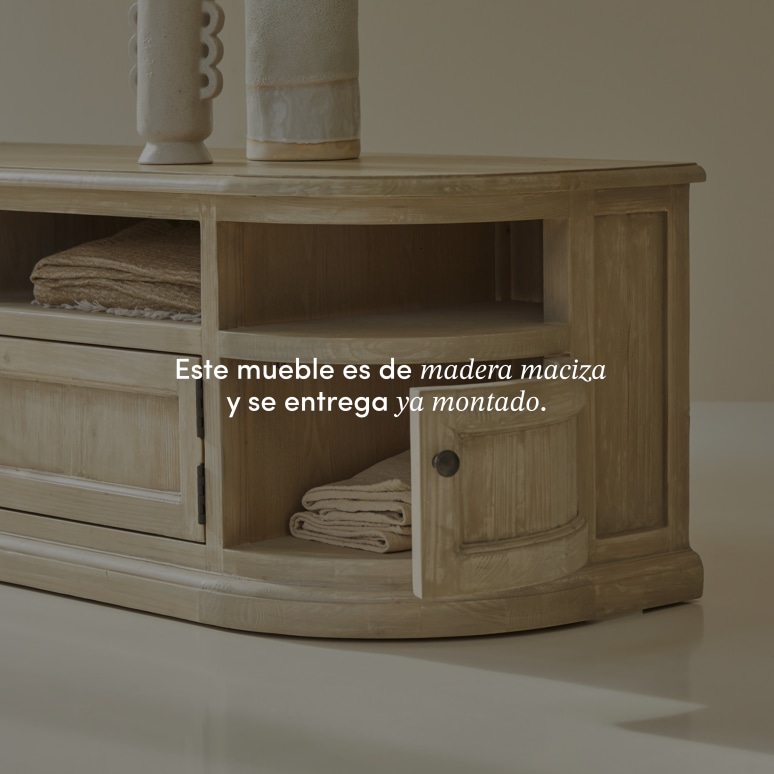 Celeste - Mueble para TV de pino de 180 cm
