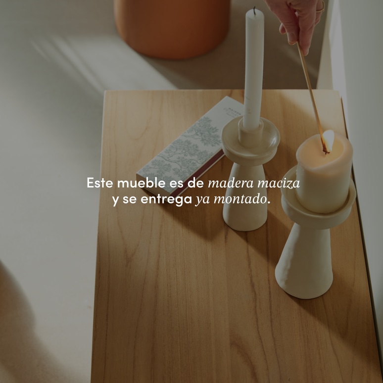 Basil - Mueble para TV de teca maciza de 140 cm