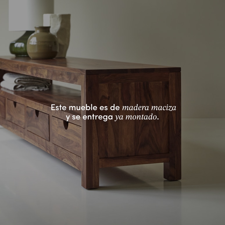Oliver - Mueble para TV de palisandro macizo de 200 cm