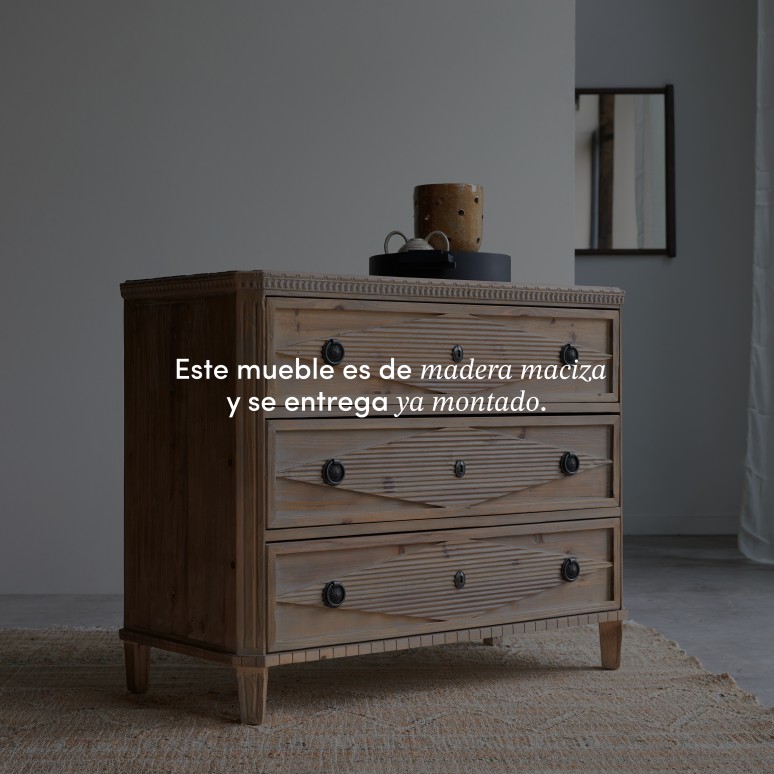 Emily - Cómoda de pino macizo reciclado