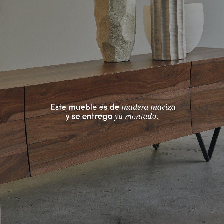 Metric - Mueble para TV de palisandro macizo de 175 cm