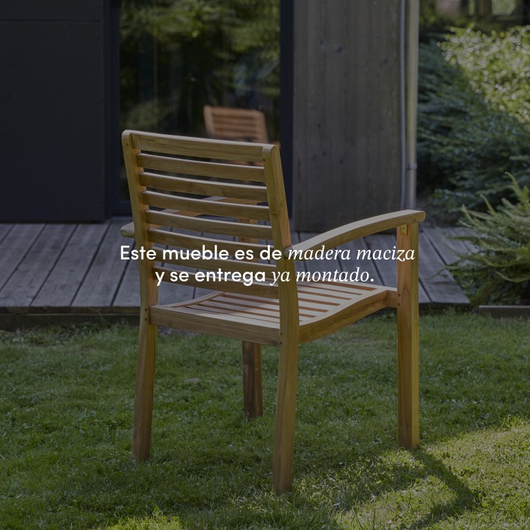 Andria - Sillón de jardín de teca maciza
