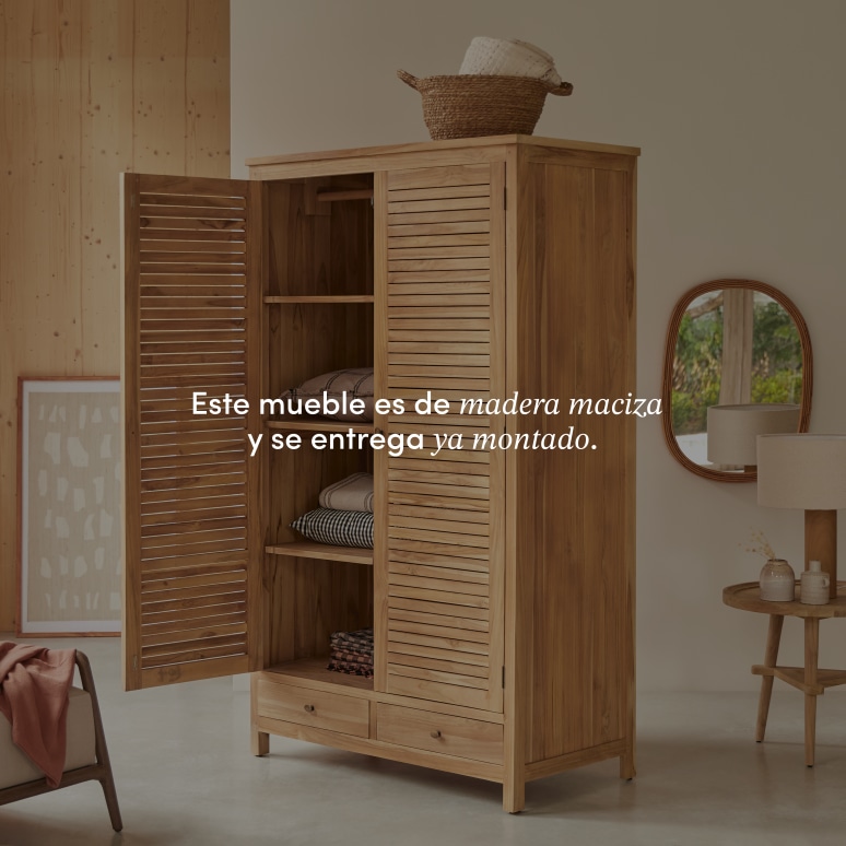 Suzette - Armario de teca maciza