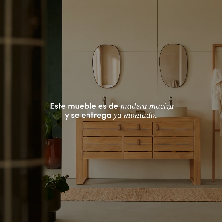 Minimalys - Mueble para lavabo de teca maciza Minimays de 145 cm