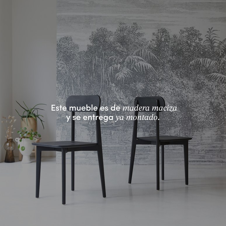 Jonàk - Silla de caoba maciza negra