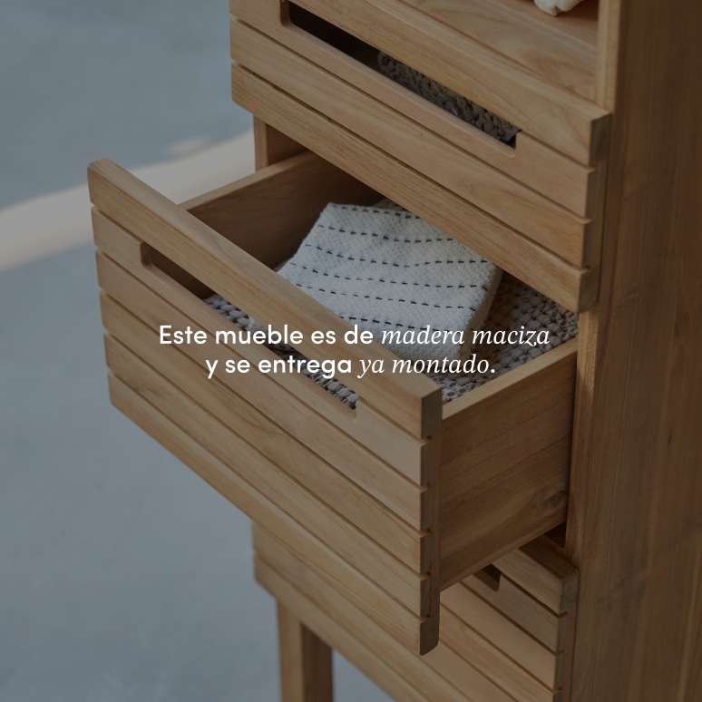 Slats - Columna de teca maciza